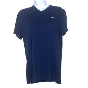 Hollister Blue V-Neck Tee size small